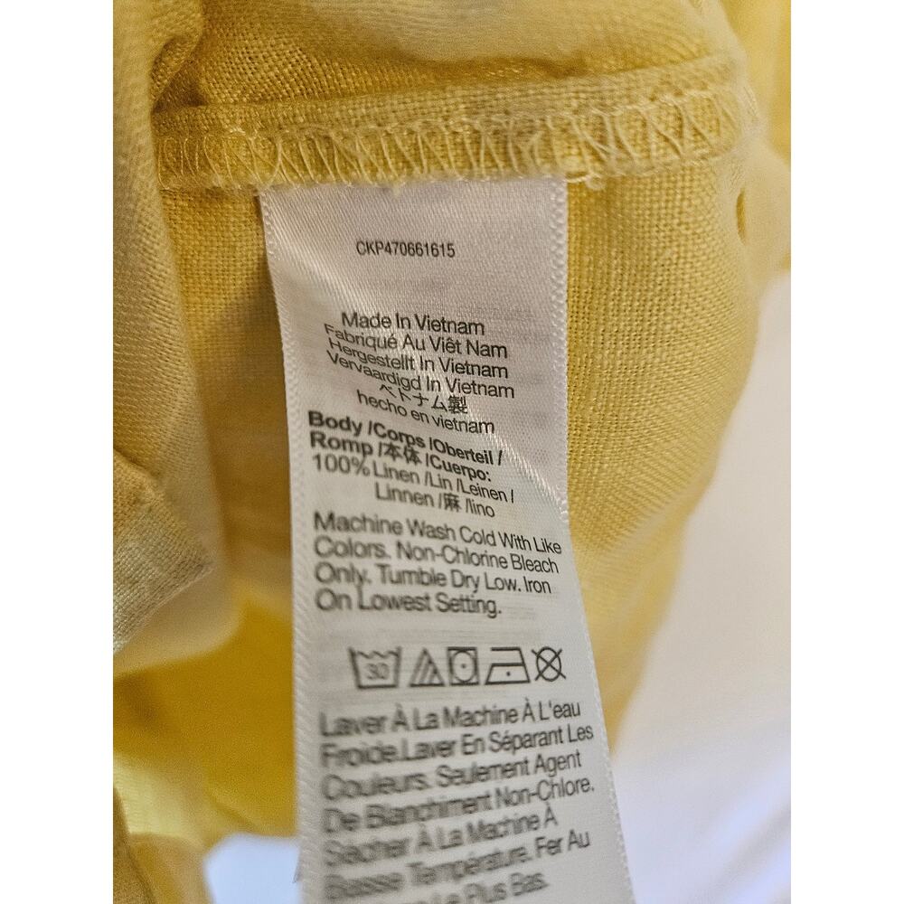 Madewell Bundle Crop Button Up Shirt Yellow Plaid Small - Picture 5 of 13